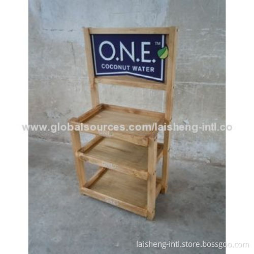 Beverage Display Rack with Four Adjustable Feet and Knock-down Structure